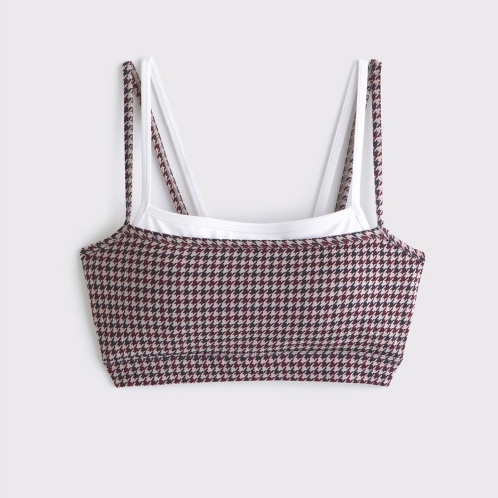 NWT Abercrombie & Fitch Houndstooth sports bra